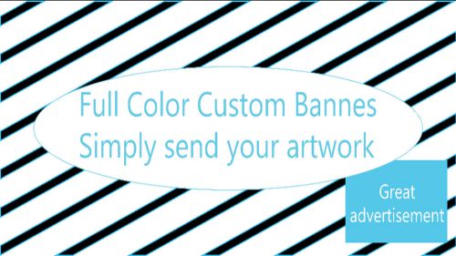 Full Custom banner 3&#039; x 5&#039; 13oz indoor/outdoor banner