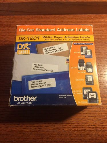Brother p-touch dk1201 labels, address, white - 400 labels fast free ship for sale