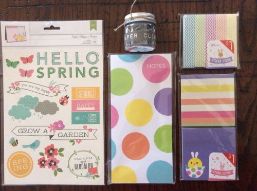 Target dollar spot stationary planner set~ easter/spring theme polka dots for sale
