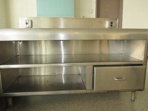 Stainless steel 61&#034; commercial counter top with 2 shelf &amp; drawer