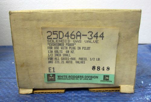 Emerson white rodgers 120v 1/2&#034; solenoid gas valve 25d46a-344 nib!!! for sale