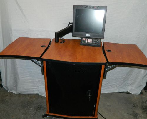 Presenters lectern school church pulpit lecture display cart audio video av nice for sale