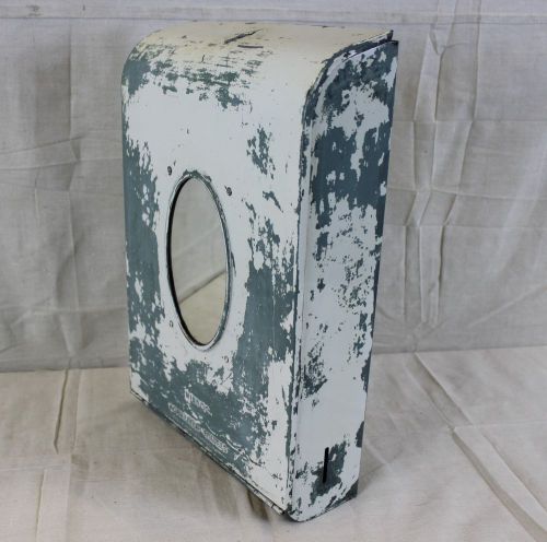 Vintage metal paper  towel holder with mirror - &#034;nibroc aqualized towels&#034; for sale