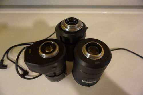 Three CCTV lenses
