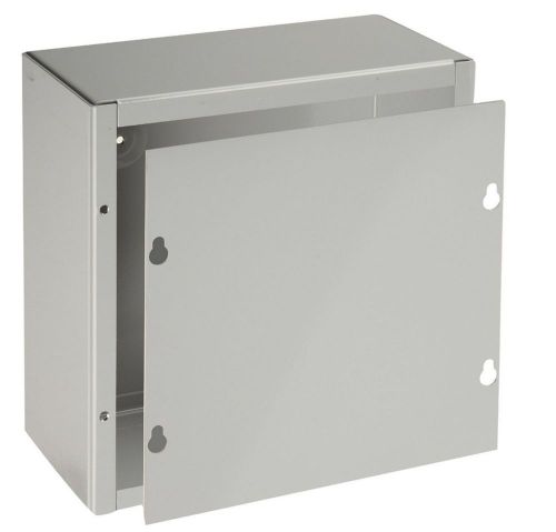 BUD Industries JB-3957 Steel NEMA 1 Sheet Metal Junction Box with Lift-off Screw