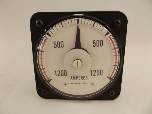 Ge ammeter 1200-0-1200 panel meter type db-40 styly 365056w for sale