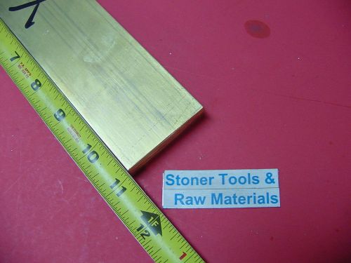 1/2&#034; x 2&#034; c360 brass flat bar 11&#034; long solid .500&#034; plate mill stock h02 for sale