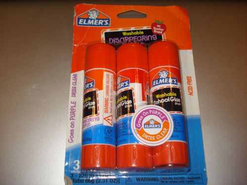 3 Pack/Elmer&#039;s Glue Sticks, Washable. Each Stick is 0.77 Oz. (Washable)