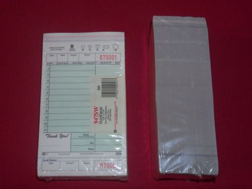 NEW 250 PACK 2 PART GUEST CHECK CARBONLESS RESTAURANT RECEIPT ORDER SALES FORMS