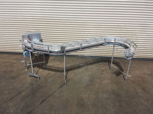 3.25&#034; ss bottling conveyor with 180^ curve and drive, table top bottle conveyor for sale