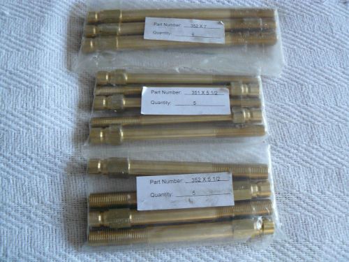 Lot of 12 Brass Plug Extension Solid Brass 1/4&#034; Pipe Extensions 12 pieces