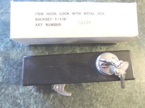 New heavy duty hook lock with metal box and keys - Backset: 1 1/8 inches