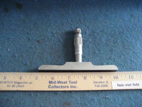 Tubular micrometer co (tumico) depth gage 5&#034; base machinist tool no rods for sale