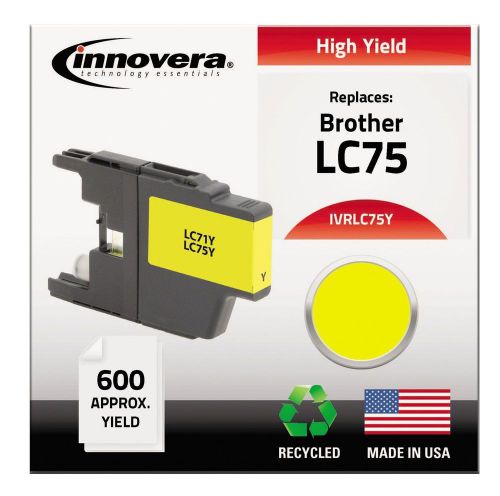 Innovera Compatible Remanufactured High Yield LC75Y Ink 600 Page Yield Yellow