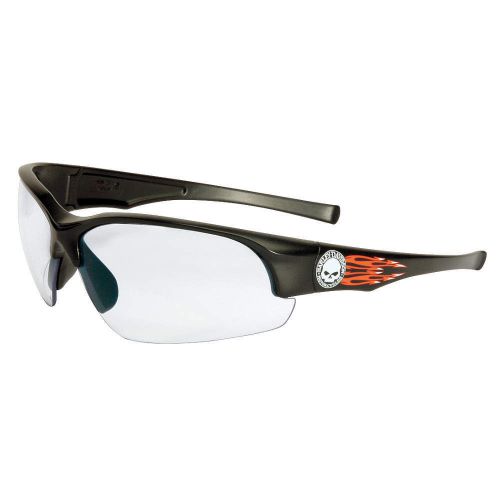 Harley Davidson HD1500 Safety Glasses Motorcycle Glasses Black Frame Clear Lens