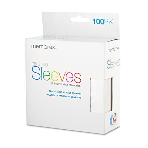 Memorex CD/DVD Sleeves, 100/Pack - MEM01961
