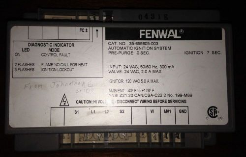 Fenwal 35-655605-003 Automatic Ignition System