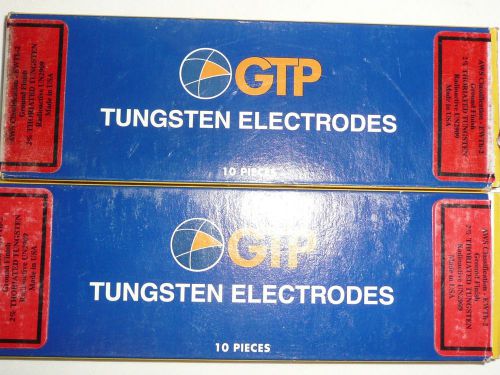 TUNGSTEN ELECTRODES 2TH 1 25 1.8X7 -2 BOXES GROUND FINISH-ONE BOX MISSING 2