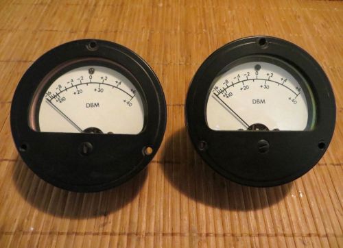 Two Round Vintage DBM Audio Meters Bundle Working Great!