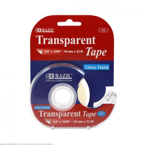 BAZIC 3/4&#034; x 1296&#034; Transparent Tape with Dispenser 24Pcs 912-24