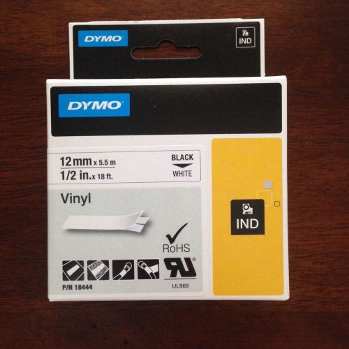 Dymo Rhino White 1/2&#034;X18&#039; label maker tape