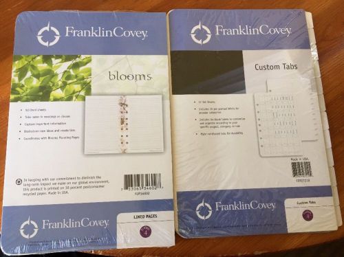 Franklin Covey 50 Lined Sheets Blooms 12 Custom Tabs