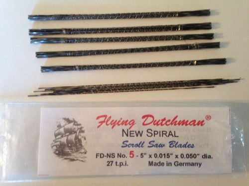 Flying Dutchman Scroll saw blades. New Spiral No 5. FD-NS