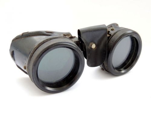60&#039;s Primitive Vintage Steampunk Safety Motorcycle Racing Green Goggle Glasses #