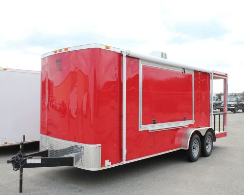 New 7x21 7 x 21 enclosed concession food vending bbq porch trailer * must see * for sale