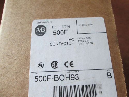 ALLEN BRADLEY 500F-BOH93 500F AC CONTACTOR