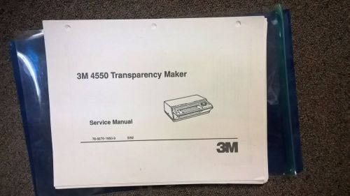 3M 4550 Transparency Maker Service and Parts Manual FIX your Thermofax Machine