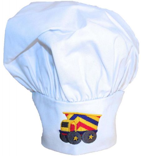 Dump Truck Chef Hat Colorful Baby Construction Vehicle Monogram Get White Now!