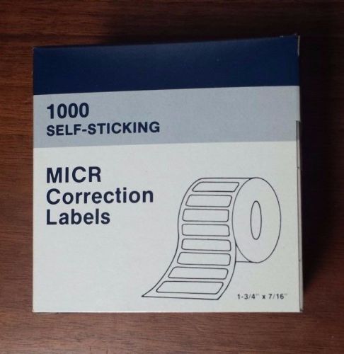 MMF 269-4003 MICR Micro Correction Labels- 1.75&#034; w - 1000 Labels/Box