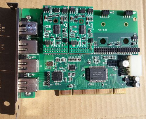 OpenVox PCI Expandable to 4 Port Phone Card A400P Ver 5.0 W/ 2 x FXS-100 Modules