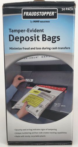 Disposable Deposit Bags No. 236201206 White. Temper-Evident Disposable MMF Indus