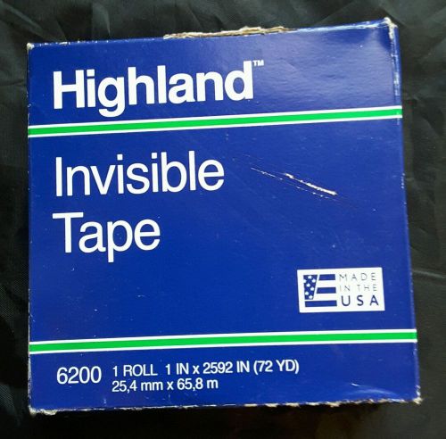 Highland 6200 Permanent Heavy Duty Writable Self-Adhesive Invisible Mending Tape