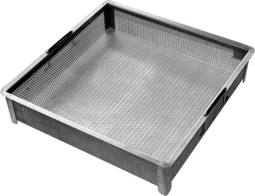 Stainless steel drain basket w/ handle for 24&#034;x24&#034; compartment sink, sd-2424 for sale