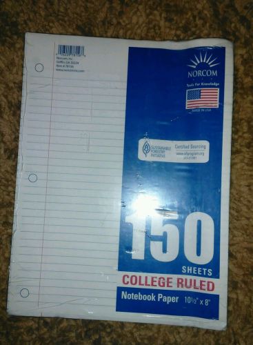 150 Sheets of College Ruled Paper