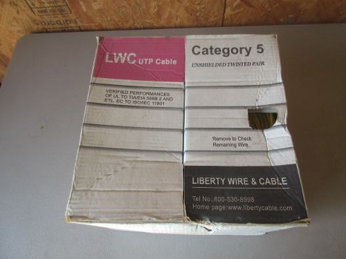 *OLD STOCK* LIBERTY CABLE CAT5  24-4P-L5-YEL-BX *several hundred feet*