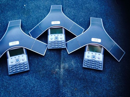 Lot of 3 Cisco CP-7937G  7937 Conference VOIP IP phone station