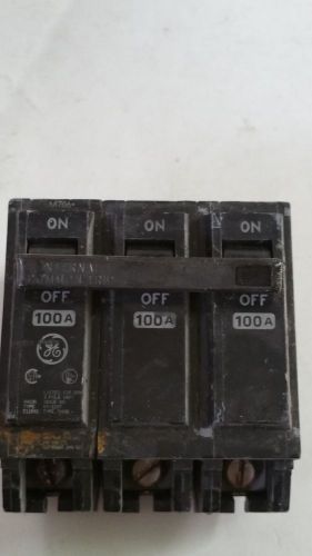 Ge thqb3100 hacr type thqb  100amp 3pole 240volt circuit breaker used for sale