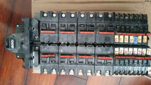 200 amp federal pacific circuit bus with breakers for sale