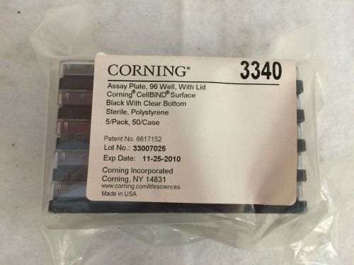 Corning 3340 Assay Plate 96-Well w/ Lid 5/Pk