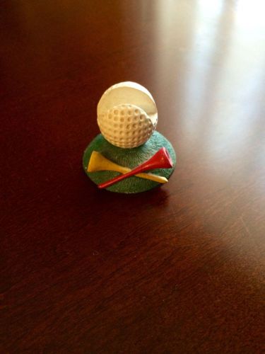 GREAT GIFT! Golf Ball Business Card Holder / Paperweight | Very unique and rare!