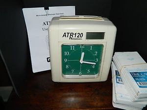 Acroprint atr120 time clock and time cards with manual for sale