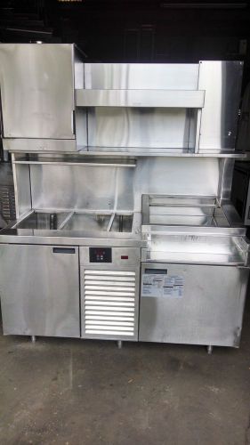Steam table&amp; refrigerator unit-all in one-mini kitchen for sale