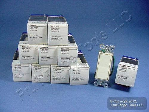 10 Eagle Electric Almond Decorator Rocker Switches 4-WAY 15A 6504A