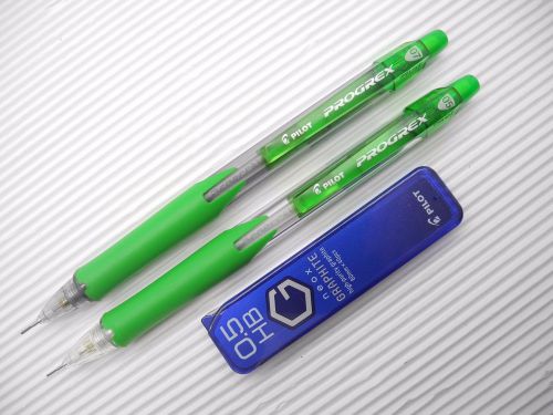 Green barrel Pilot PROGREX  0.5mm &amp; 0.7mm mechanical pencil free leads(Japan)