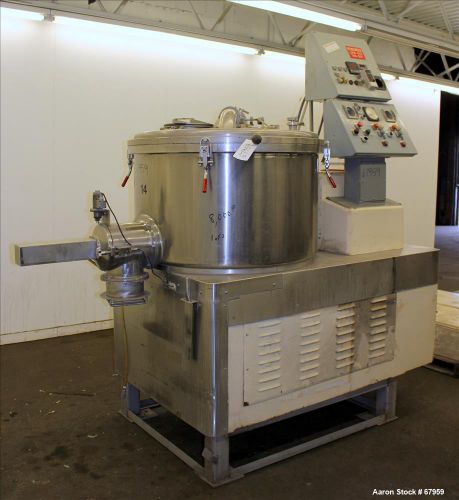 Used- lodige high speed mixer granulator, 304 stainless steel, model mgt600/1mz. for sale
