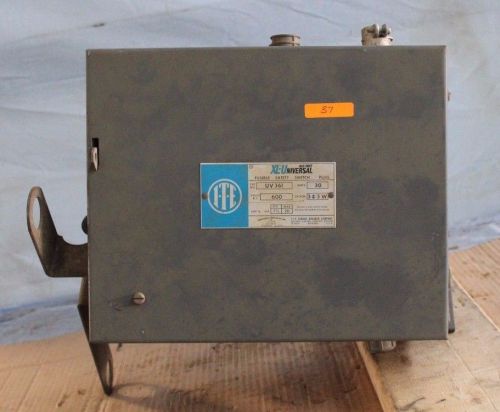 XL-Universal UV361 ITE fusible safety switch plug 30a 600v Good condition